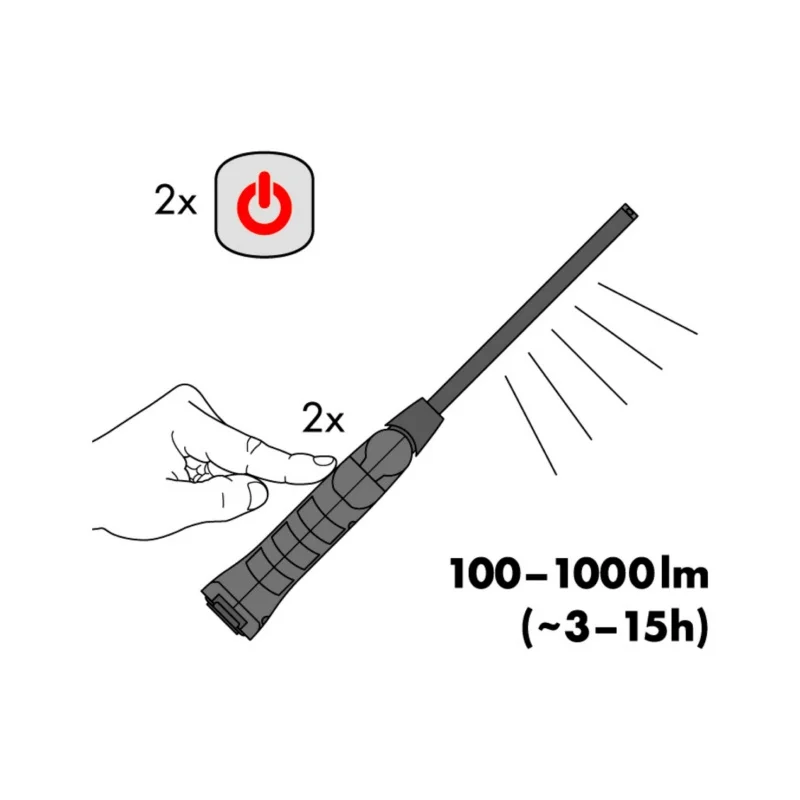 LED DARBINIS ŠVIESTUVAS ERGOPOWER TWINBLADE+