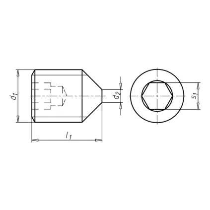 ISO 4027/DIN 914 VARŽTAS FIKS. 4X6 BE PADENGIMO