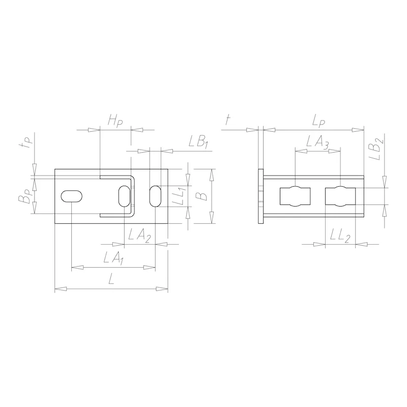 VARIFIX® PROFILIO TVIRTINIMO PADAS 41 POWER LOCK KARŠTAI CINKUOTAS
