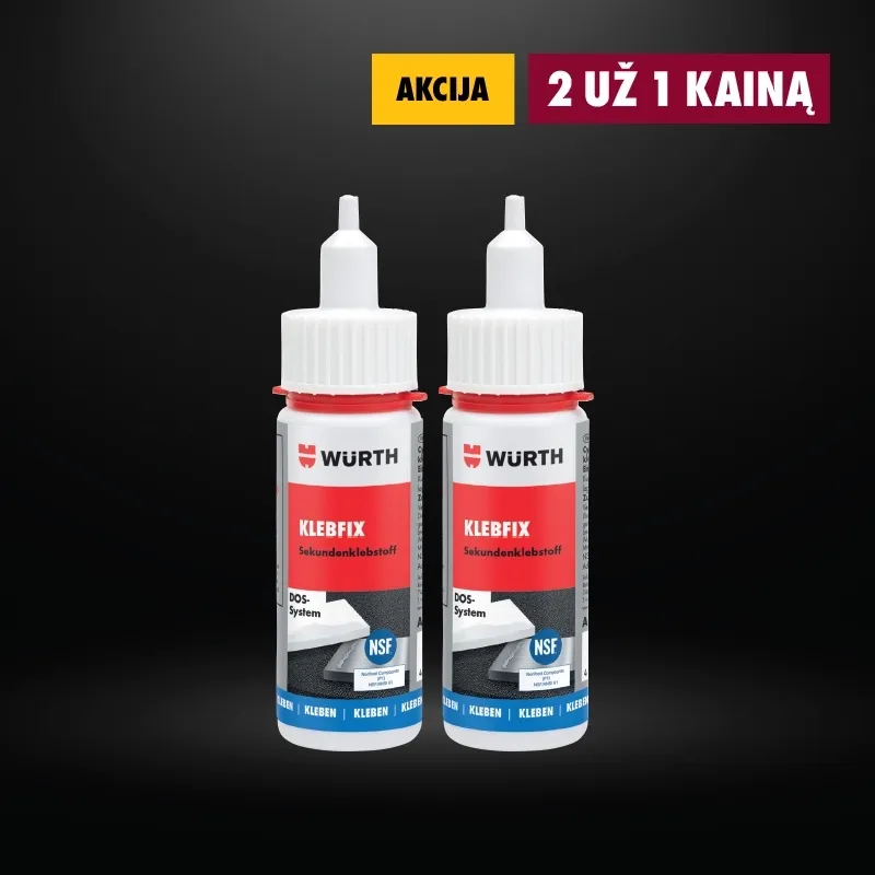 GREITOS FIKSACIJOS KLIJAI KLEBFIX, 50G, 2 vnt