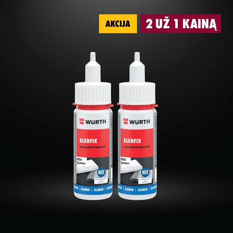 GREITOS FIKSACIJOS KLIJAI KLEBFIX, 50G, 2 vnt