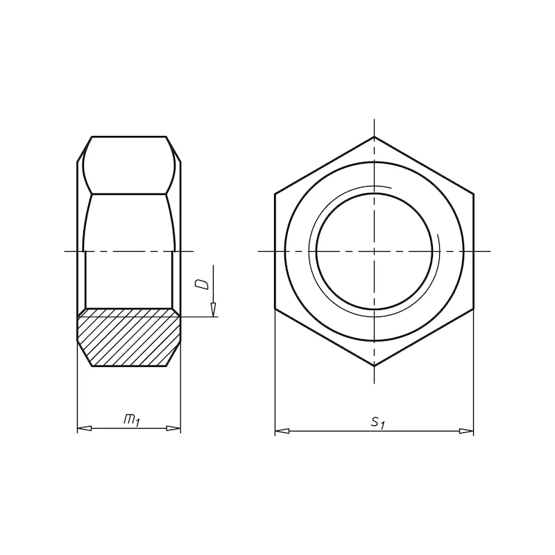 ISO4032 VERŽLĖ M6 8 VZD