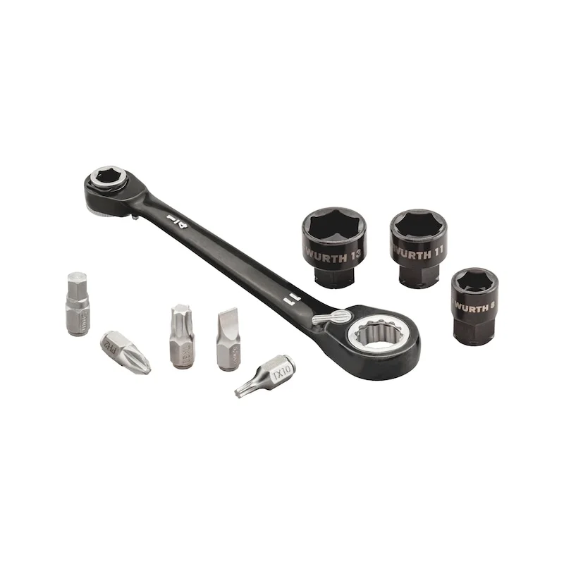 1/4" TERKŠLINIO RAKTO RINKINYS BLACK EDITION 19VNT