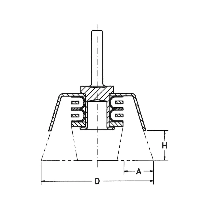 VIELINIS ŠEPETYS PUODELIO FORMOS D70X6MM