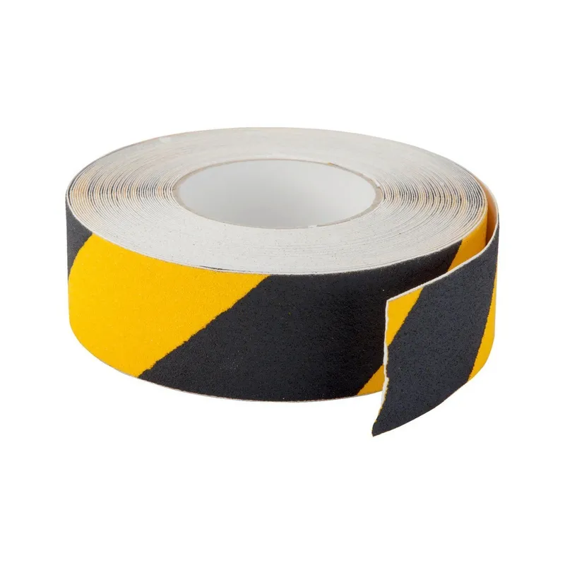 JUOSTA JUODA/GELTONA NUO SLYDIMO 50MMX18M JUOSTA JUODA/GELTONA NESLYSTANTI 50MMX18M