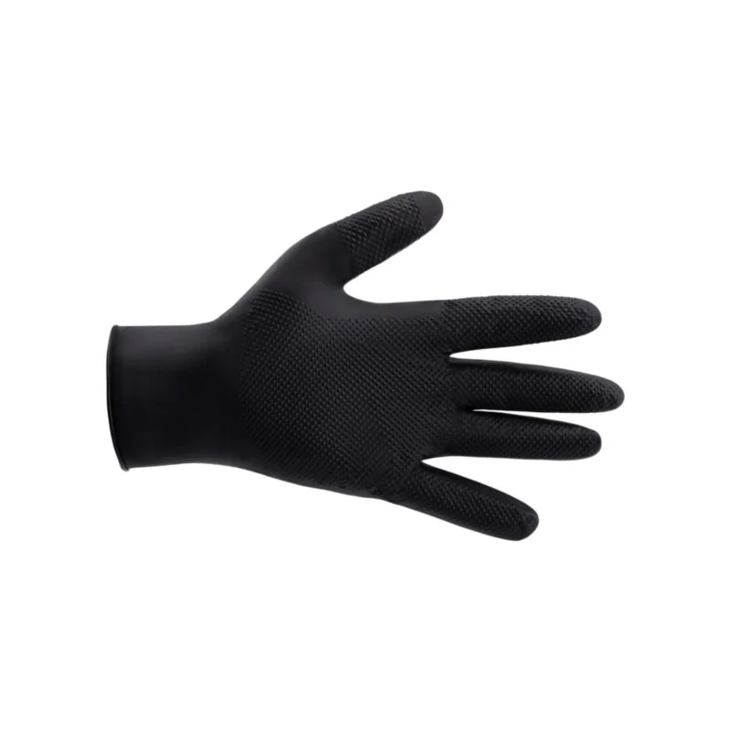PIRŠTINĖS NITRILINĖS VIENKARTINĖS, COMFORT GRIP, JUODOS