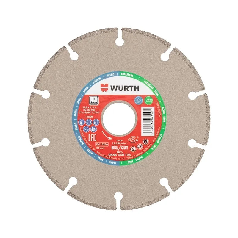 DEIMANTINIS METALO PJOVIMO DISKAS BSL 125x1,3/22,23