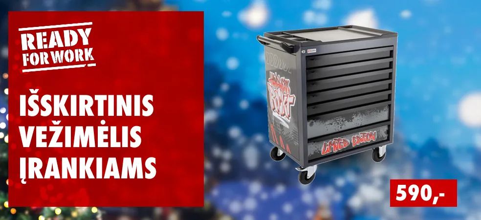 RIBOTO LEIDIMO ERDVUS VEŽIMĖLIS ĮRANKIAMS