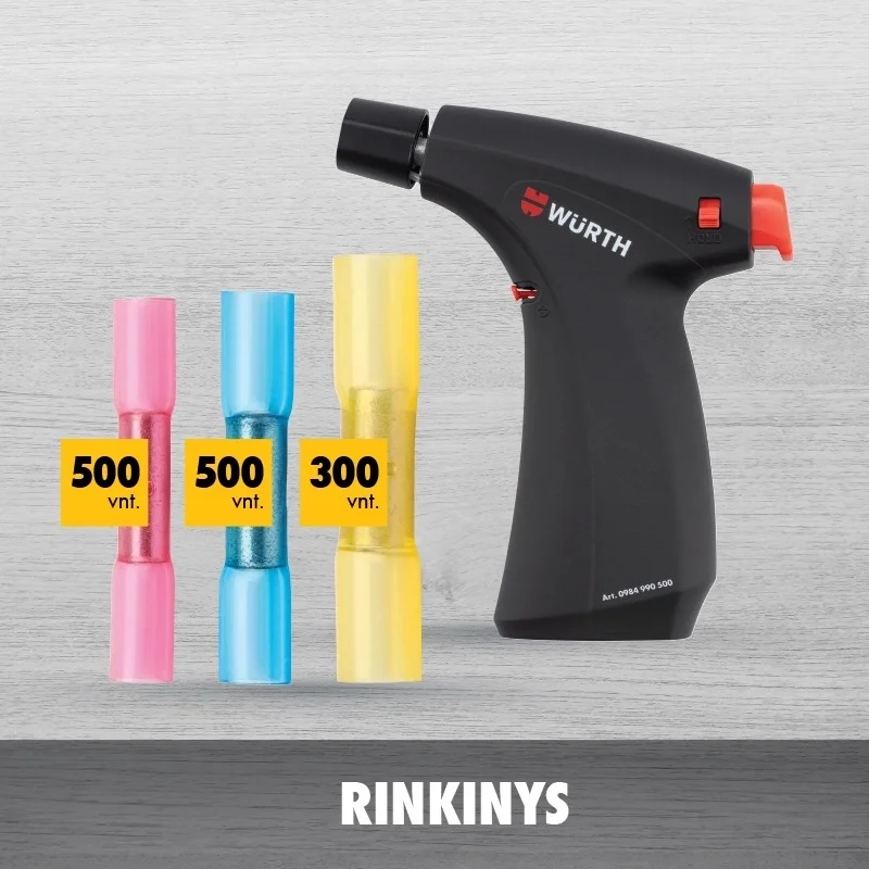 TERMO LAIDO JUNGČIŲ 4,0-6,0 MM2 IR DUJINIO DEGIKLIO RINKINYS