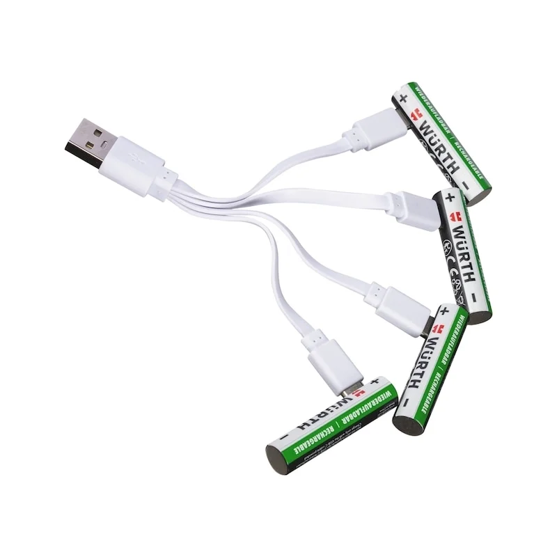 PAKRAUNAMŲ AAA DYDŽIO AKUMULIATORIŲ RINKINYS 1,5V 400mAh 4 VNT.