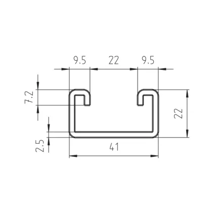 BĖGELIS VARIFIX C-41/22 2,5-1M (L-3M)