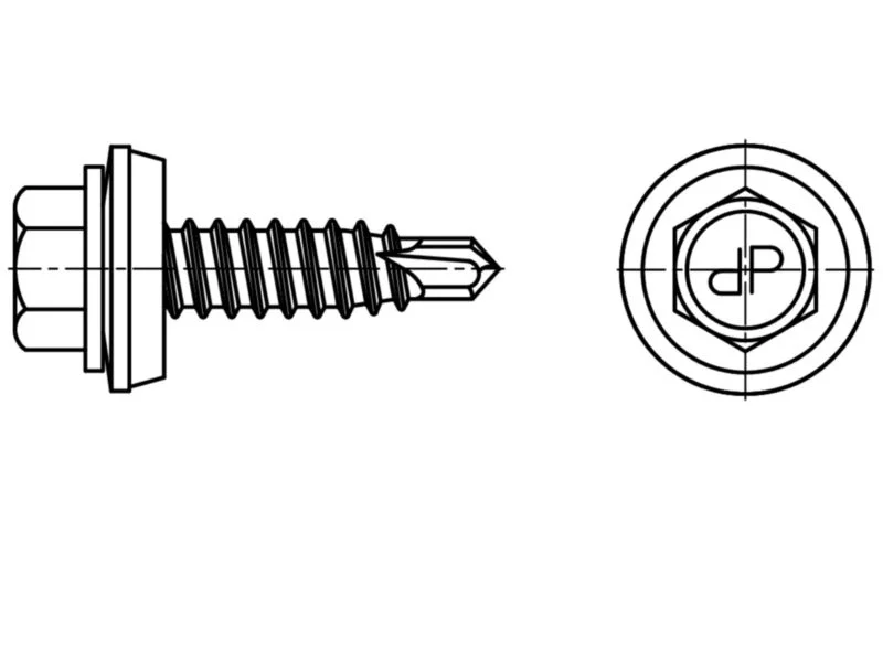 SRAIGTAS FASADAMS SU FREZA 4,8X28 RR45