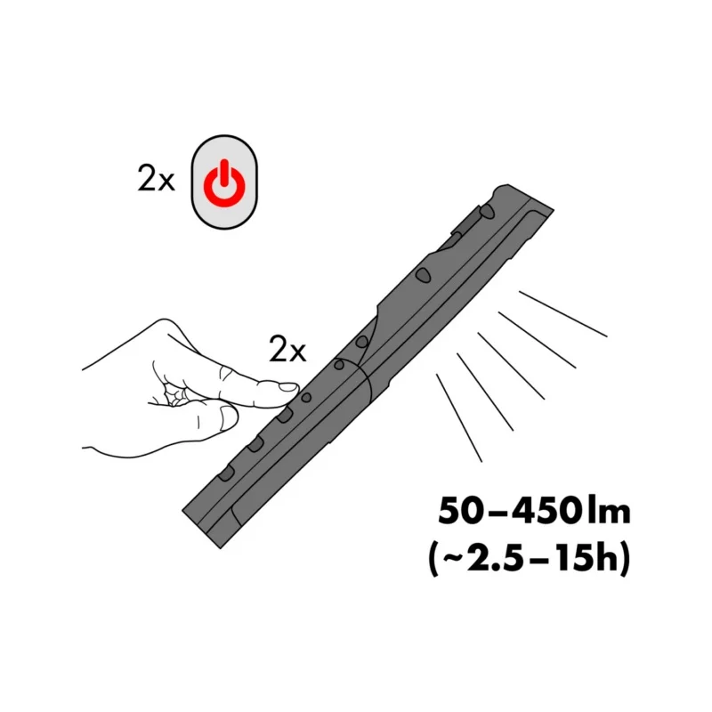 LED ERGOPOWER SLIM+ AKUMULIATORINIS ŠVIESTUVAS