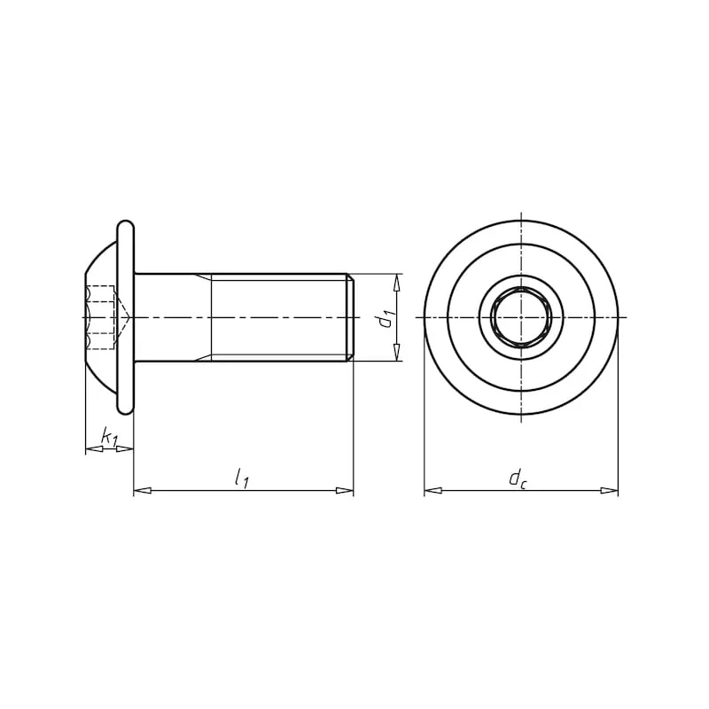 ISO 7380-2 VARŽTAS 6X10 10.9 ZNBHL