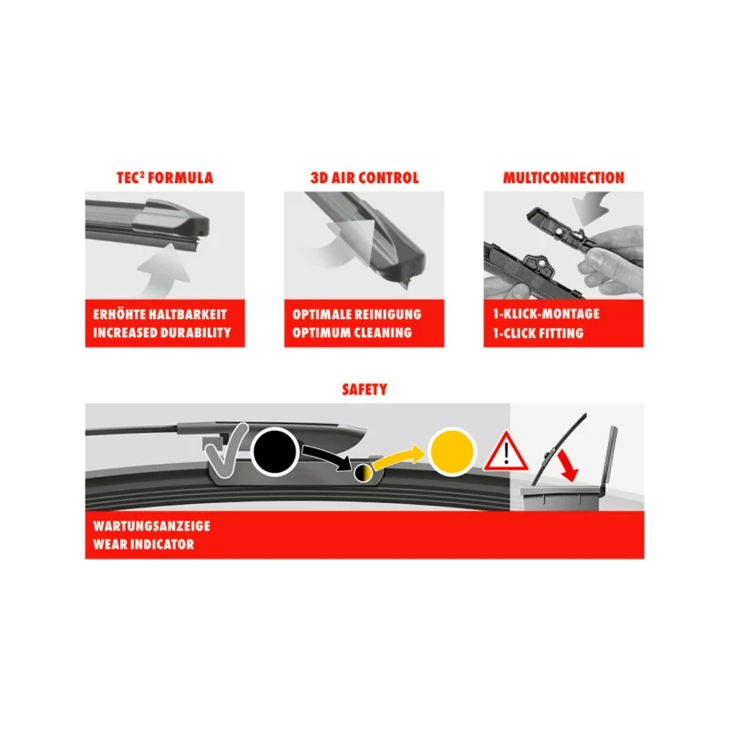 LENGVŲJŲ AUTOMOBILIŲ STIKLŲ VALYTUVAI "FLATBLADE PRO"