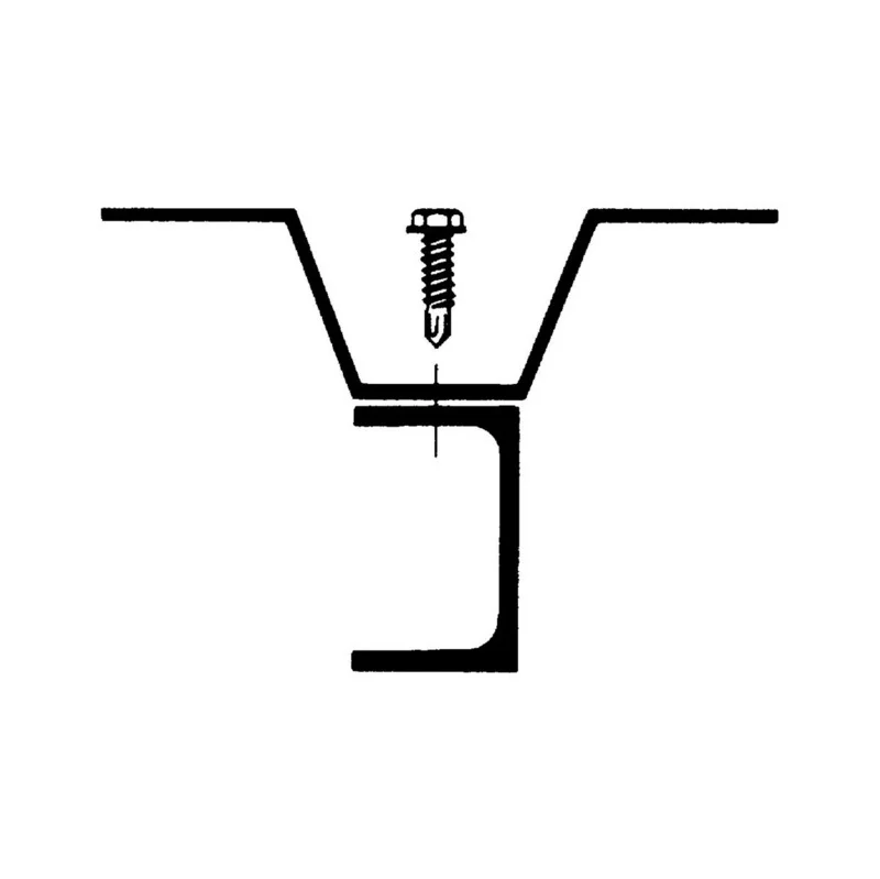 W-214 PLIENO LAKŠTŲ TVIRTINIMO SRAIGTAI CINKO LAMELIŲ DANGA