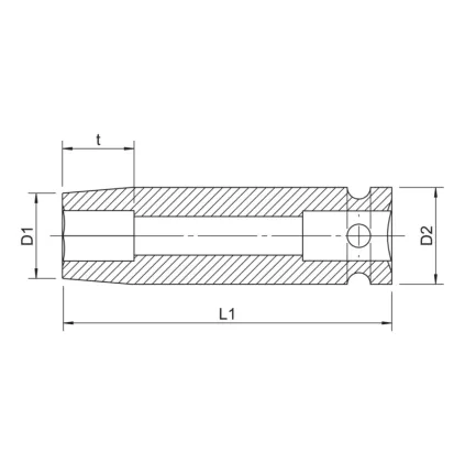 SMŪGINĖ GALVUTĖ 1/2" SW36, ILGA
