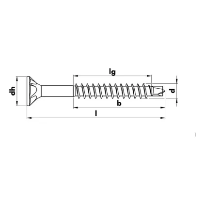 SRAIGTAS ASSY PLUS AW20 4.5x35/22 CINKO DANGA