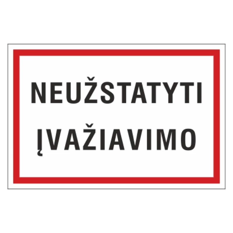 PLASTIKINĖ LENTELĖ, NEUŽSTATYTI ĮVAŽIAVIMO, 200X300