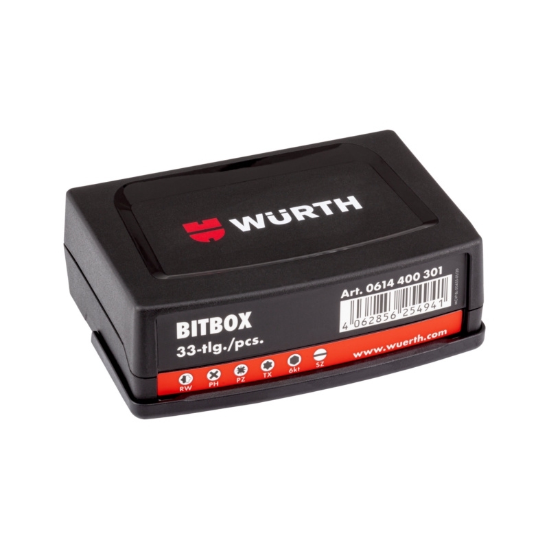 33 DALIŲ SUKIMO ANTGALIŲ RINKINYS „BITBOX“ - Würth Lietuva