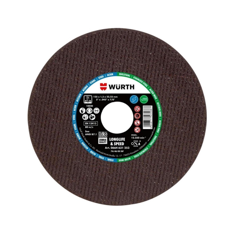 PJOVIMO DISKAS LONGLIFE & SPEED FE/SS 125X1,0/22,23