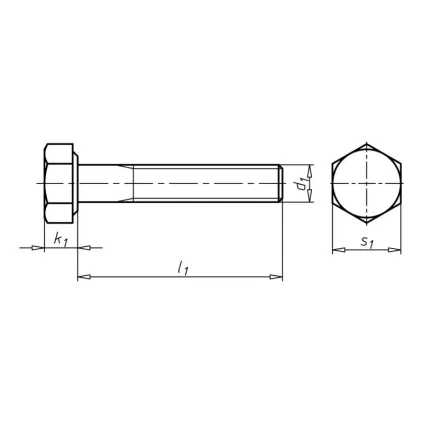 ISO 4014/DIN 931 VARŽTAS 20X190 8.8 CINKO DANGA